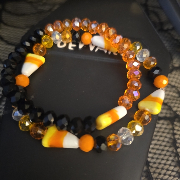 Glass Crystals/Beads Candy Corn Bracelets set of 2! - Picture 9 of 14